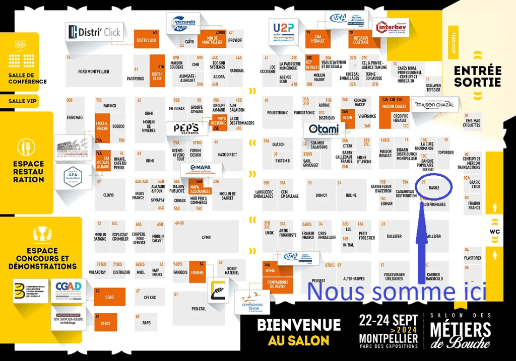 Plan salon des métiers de bouche